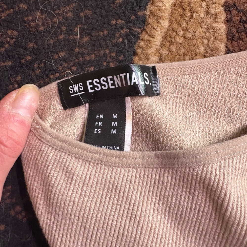 SWS Essentials Ribbed Tan Top